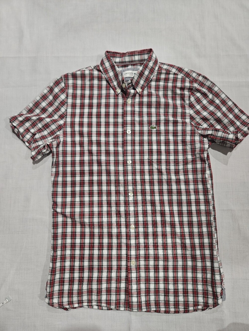 Lacoste Men's Slim Fit Short-Sleeve Button-Down Shirt